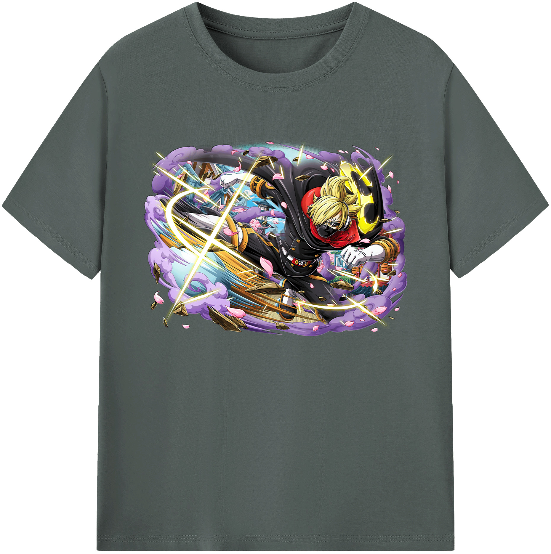 （画像用） ワンピース サンジ ONE PIECE Sanji 綿100％ メンズ半袖Tシャツ｜肌触りやわらか＆通気性